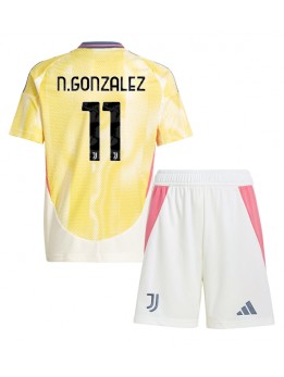 Juventus Nicolas Gonzalez #11 Auswärts Trikotsatz für Kinder 2024-25 Kurzarm (+ Kurze Hosen)